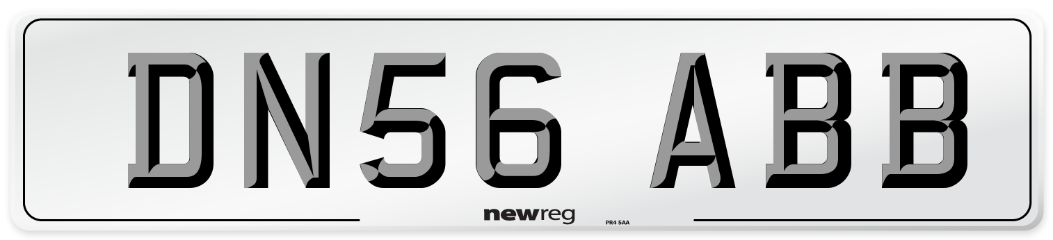 DN56 ABB Number Plate from New Reg